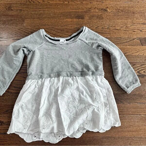 Nu New York Women's  Ped Plum Gray Sweater with Eyelet Size Small/Medium S0585